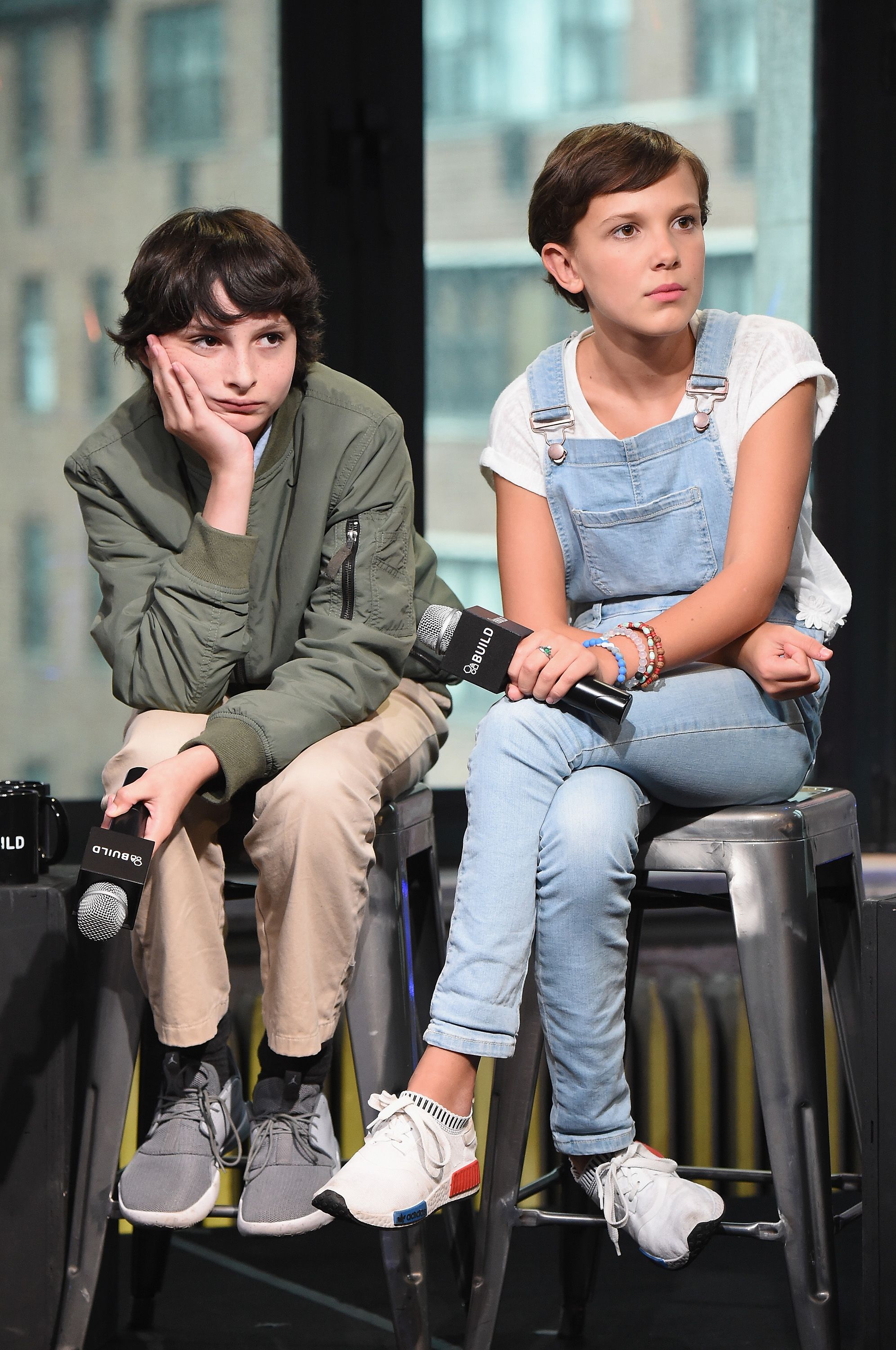 Finn Wolfhard, Millie Bobby Brown at the BUILD Series/ Photo:Getty Images