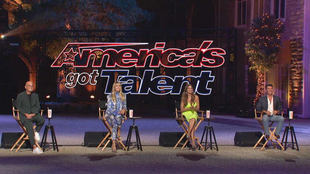 Image Credit: Getty Images / America's Got Talent - Season 15, Pictured in this screen grab: (l-r) Howie Mandel, Heidi Klum, Sophia Vergara, Simon Cowell.