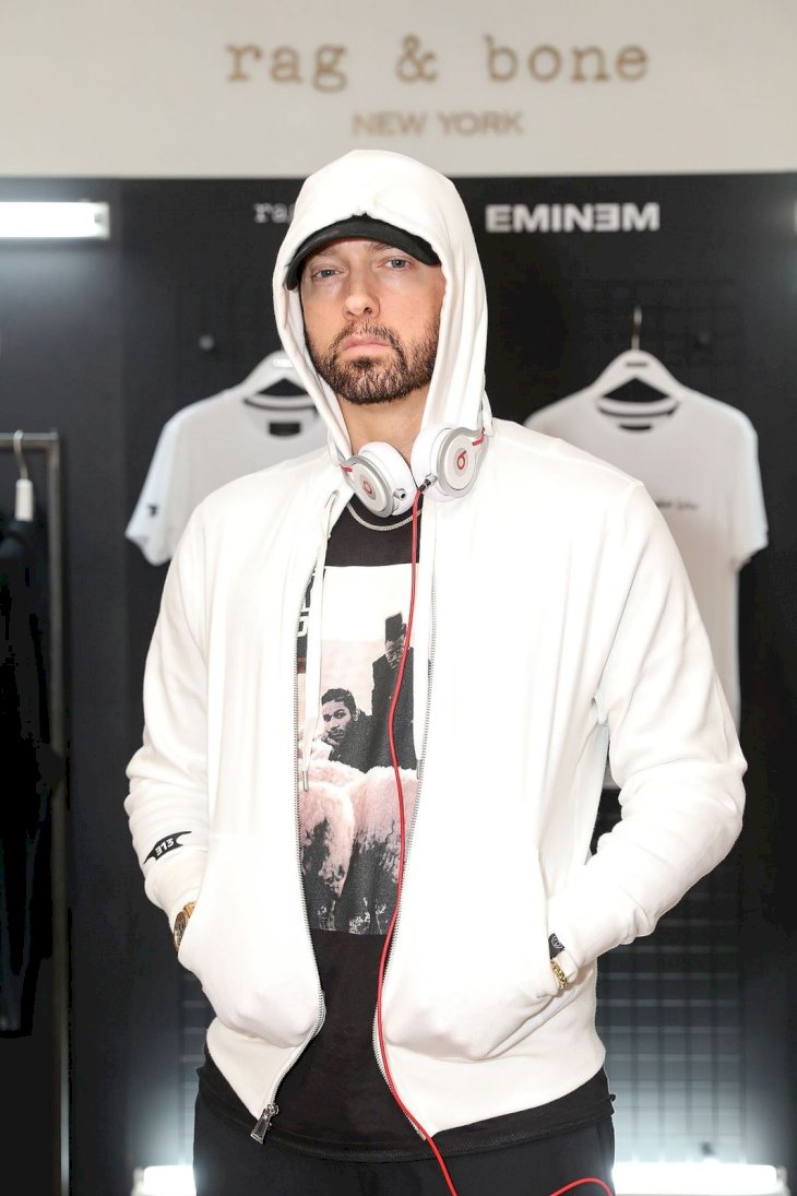 Eminem attends the rag & bone X Eminem London Pop-Up Opening on July 13, 2018