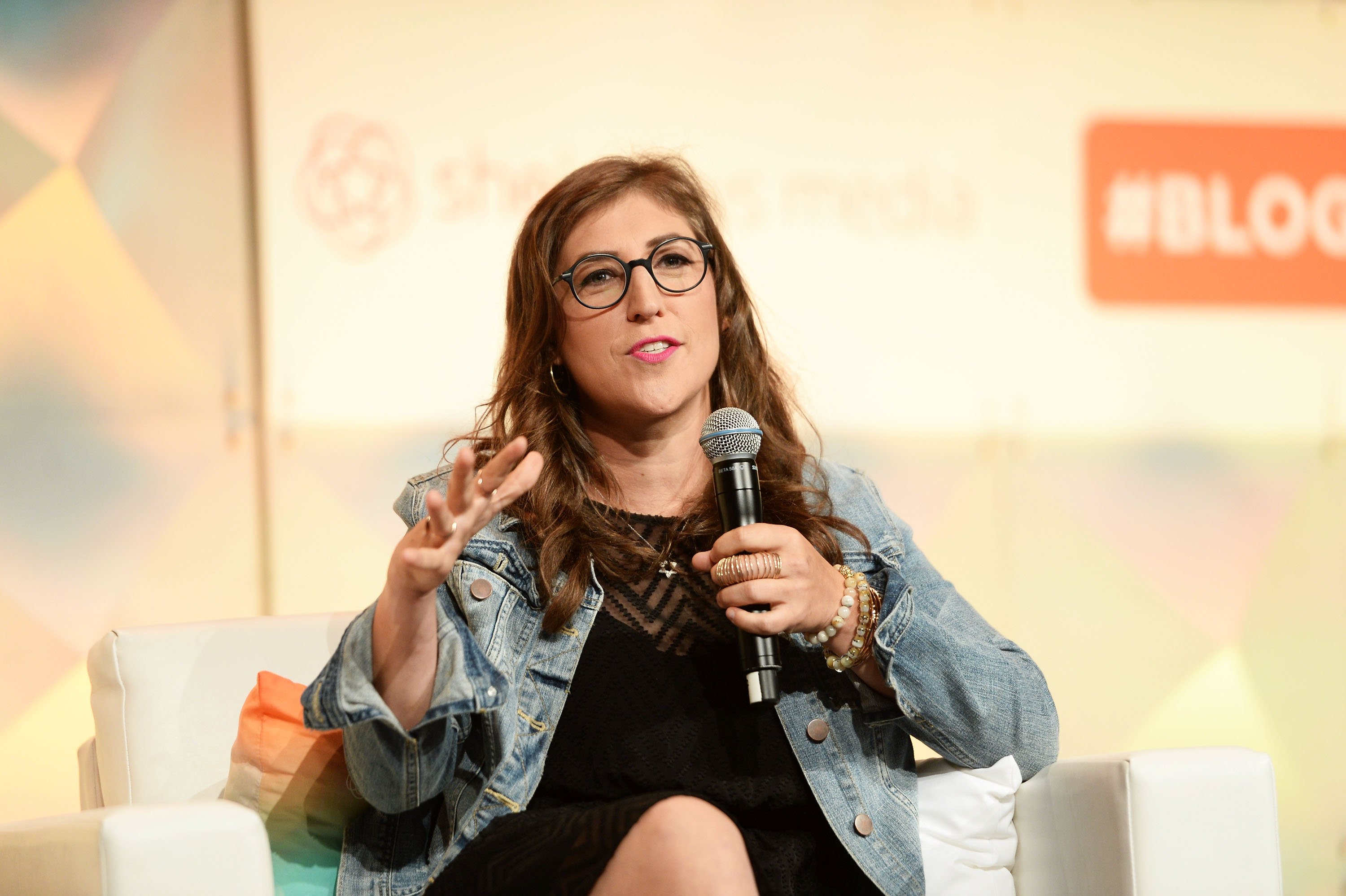 Image Credits: Getty Images / Matt Winkelmeyer | Actress Mayim Bialik speaks onstage during the #BlogHer16 Experts Among Us Conference at JW Marriott Los Angeles at L.A. LIVE on August 5, 2016 in Los Angeles, California.