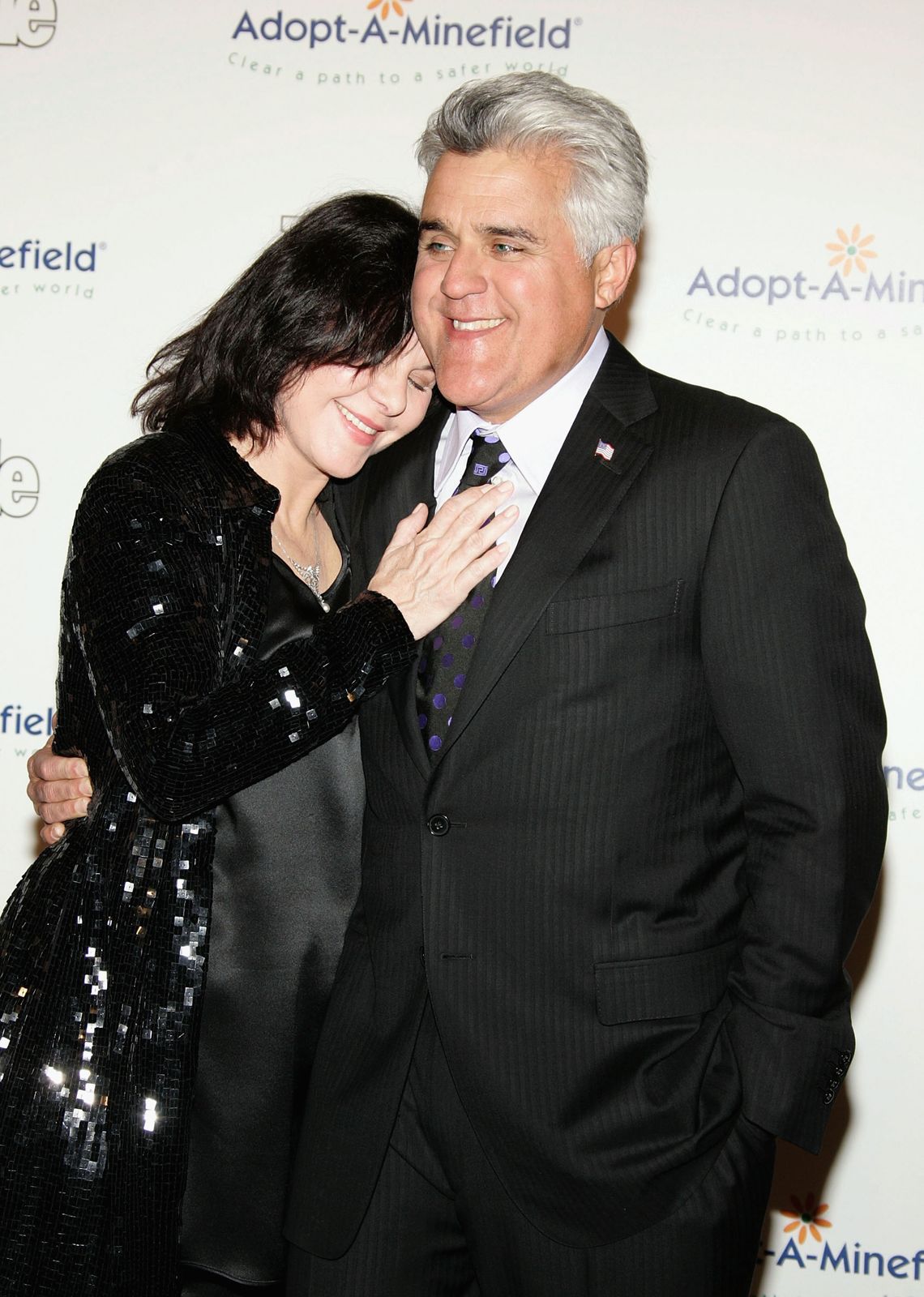 Jay Leno and Mavis Nicholson /Photo:Getty Images
