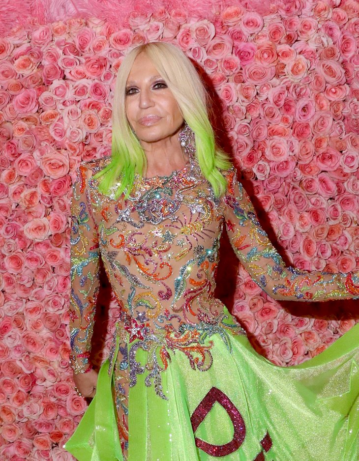 Image Credit: Getty Images / Donatella Versace at an event.