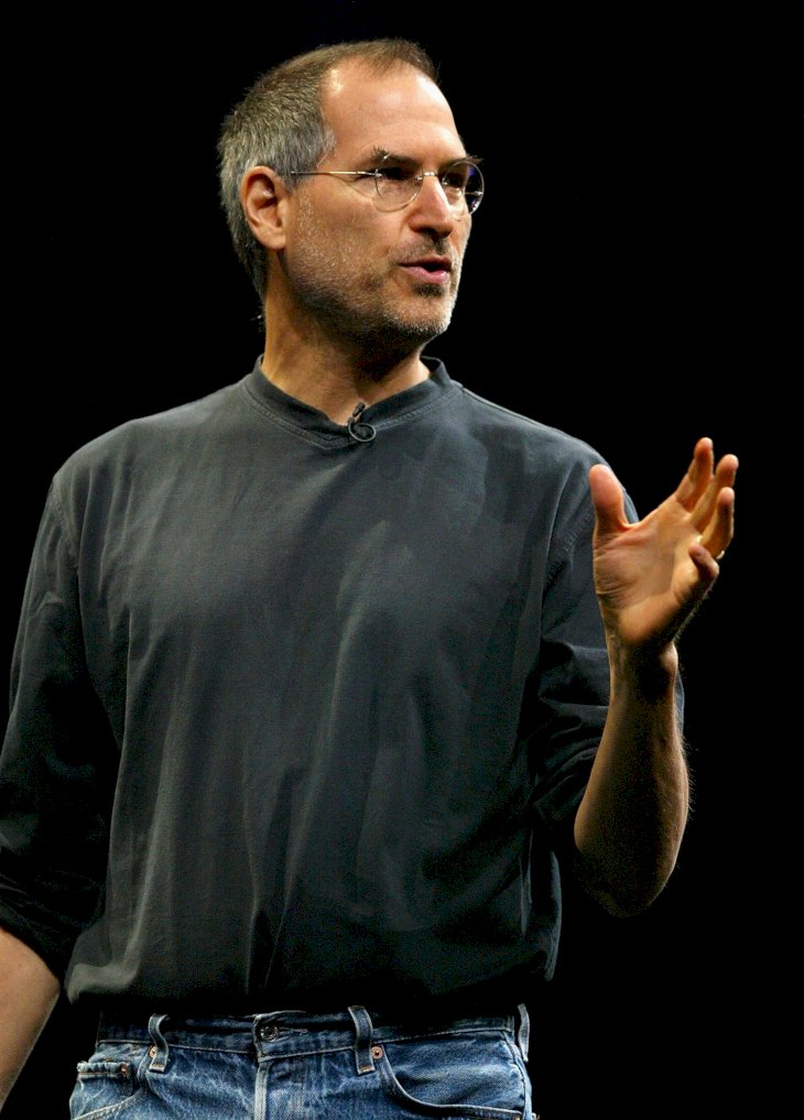 Image Credit: Getty Images/Justin Sullivan | Jobs delivers the keynote address at the 2004 Worldwide Developers Conference