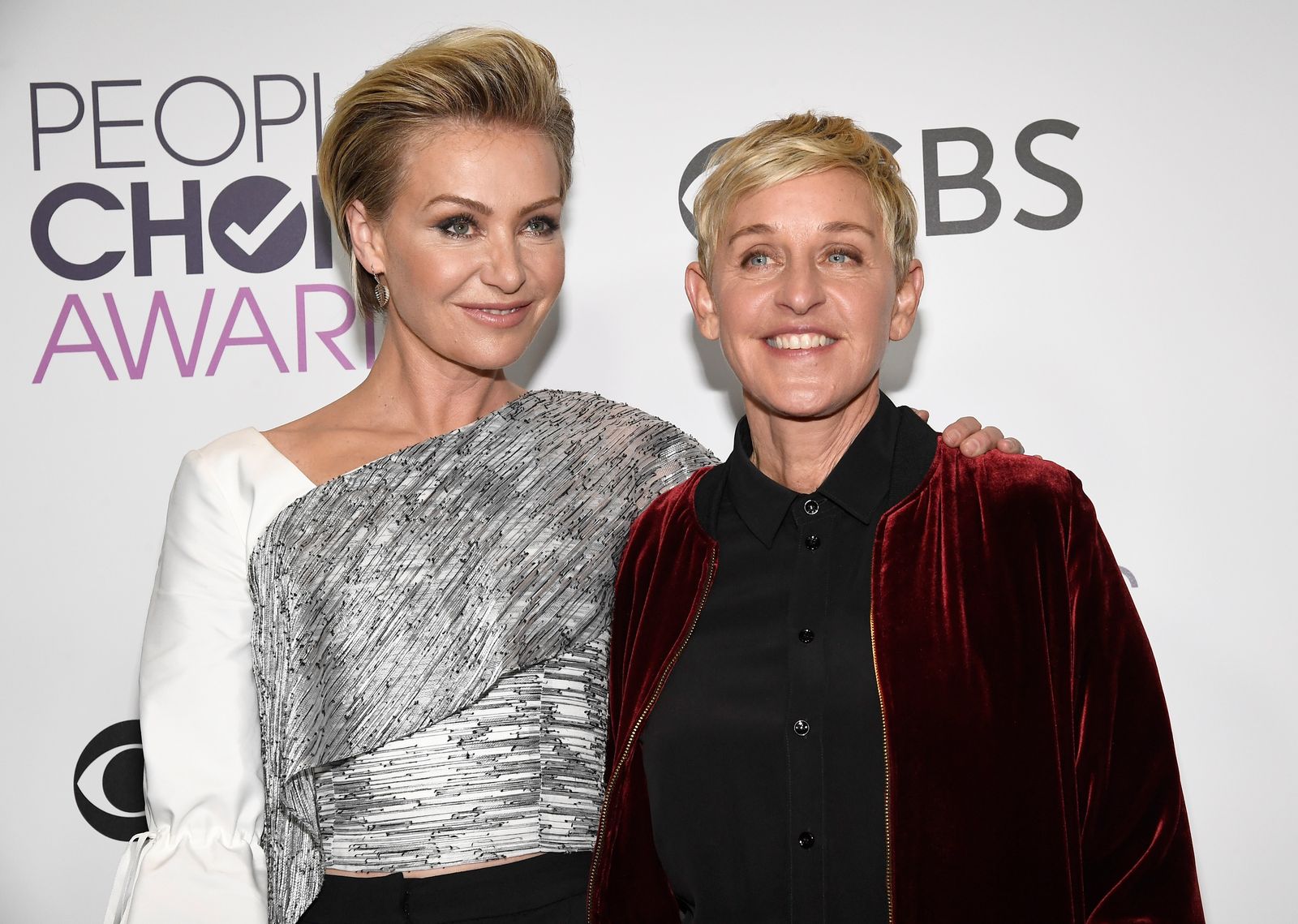 Ellen Degeneres and wife Portia de Rossi at the People's Choice Awards on January 18, 2017, in California Photo:Getty Images