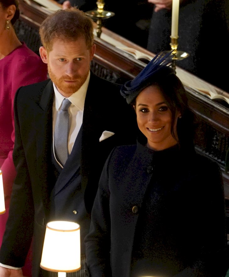 Image Credit: Getty Images / The Duke and Duchess of Sussex at the wedding of Princess Eugenie and Jack Brooksbank.