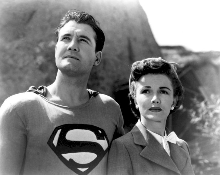 Image Credit: Getty Images/Silver Screen Collection | George Reeves as Superman and Phyllis Coates as Lois Lane