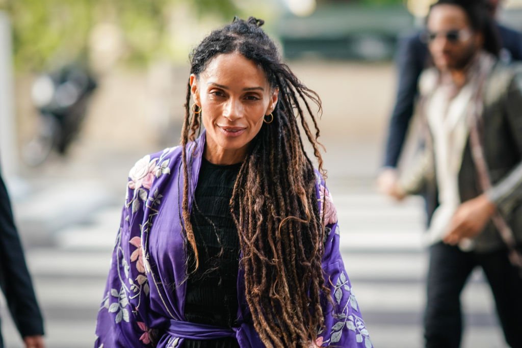 Image Credit: Getty Images / Lisa Bonet arrives at Laperouse restaurant where a pre-wedding dinner for Zoe Kravitz and Karl Glusma is to be held on June 28, 2019 in Paris, France.
