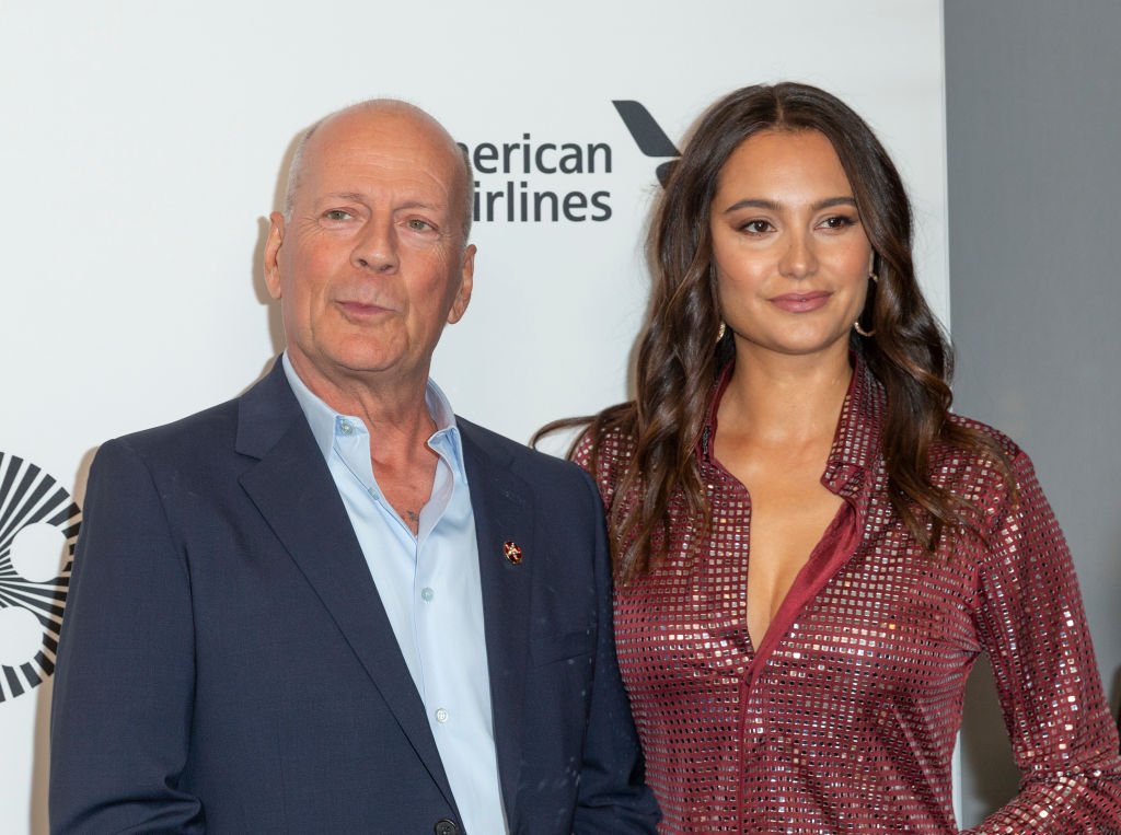 Image Source: Getty Images/Pacific Press/Bruce Willis and Emma Heming Willis wearing dress by Bottega Veneta attend Motherless Brooklyn premiere during 57th New York Film Festival at Alice Tully Hall. Image Source: Getty Images/Pacific Press/Bruce Willis and Emma Heming Willis wearing dress by Bottega Veneta attend Motherless Brooklyn premiere during 57th New York Film Festival at Alice Tully Hall.
