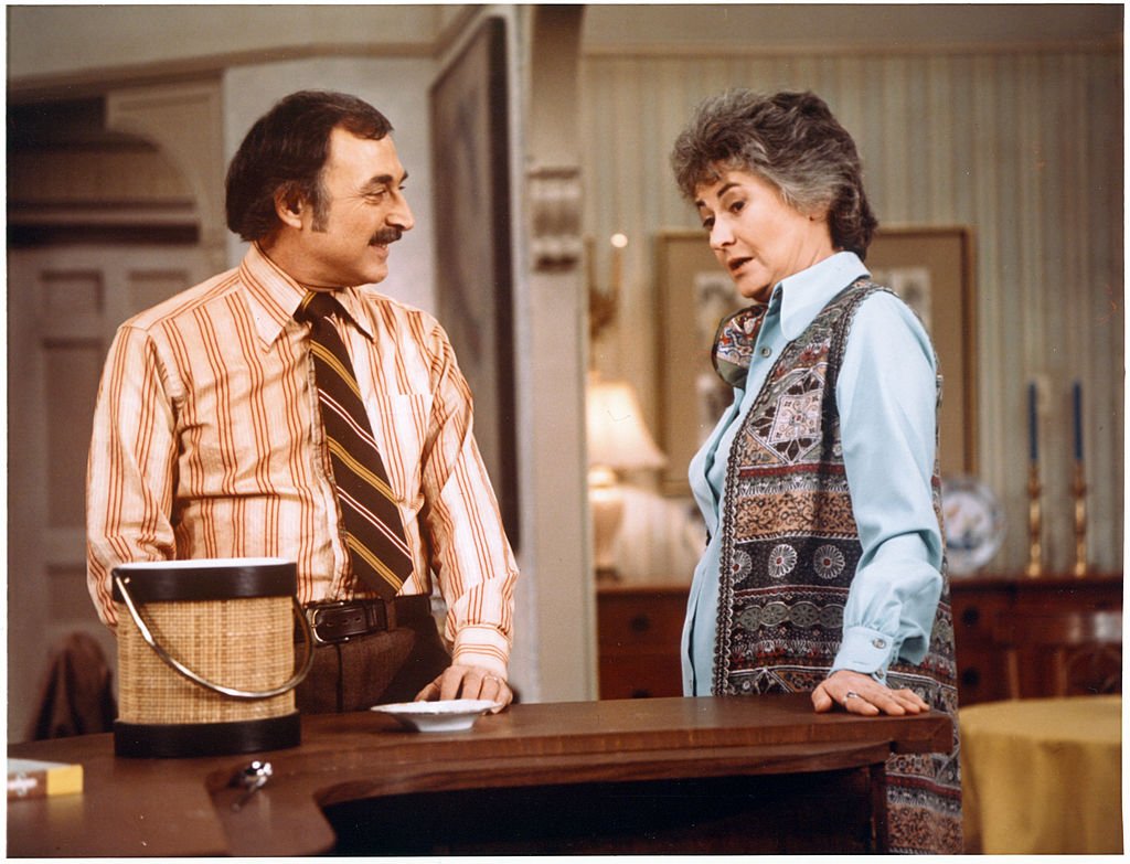 Image Credits: Getty Images / CBS | "Maude" featuring (at left) Bill Macy (as Walter Findlay) and Beatrice Arthur (as Maude Findlay). 1977. Image Credits: Getty Images / CBS | "Maude" featuring (at left) Bill Macy (as Walter Findlay) and Beatrice Arthur (as Maude Findlay). 1977.