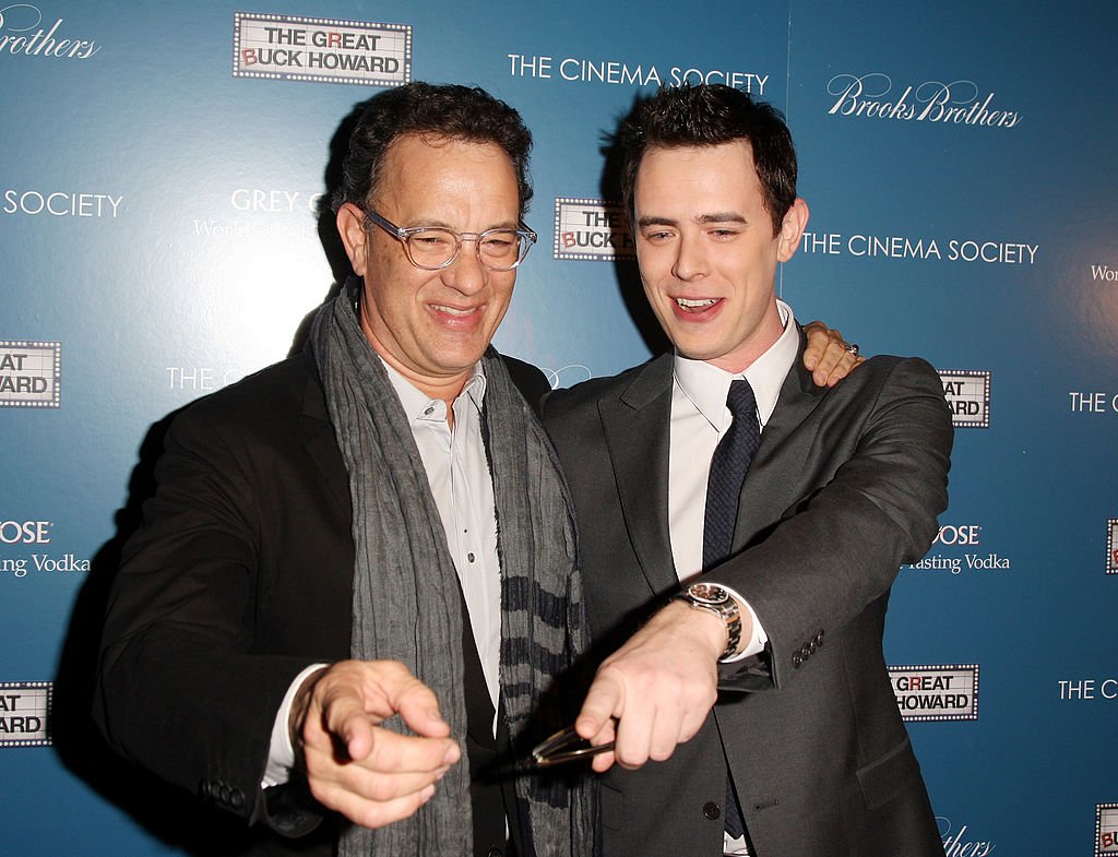 Image Credits: Getty Images / Stephen Lovekin | Actors Tom Hanks and Colin Hanks attend The Cinema Society and Brooks Brothers screening of "The Great Buck Howard" at the Tribeca Grand Screening Room on March 10, 2009 in New York City.