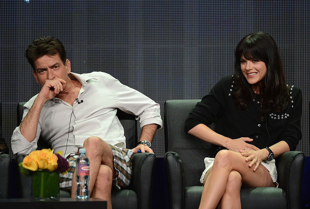 Image Credit: Getty Images / Actors Charlie Sheen and Selma Blair at the "Anger Management" panel during the FX portion of the 2012 Summer TCA Tour on July 28, 2012 in Beverly Hills, California.