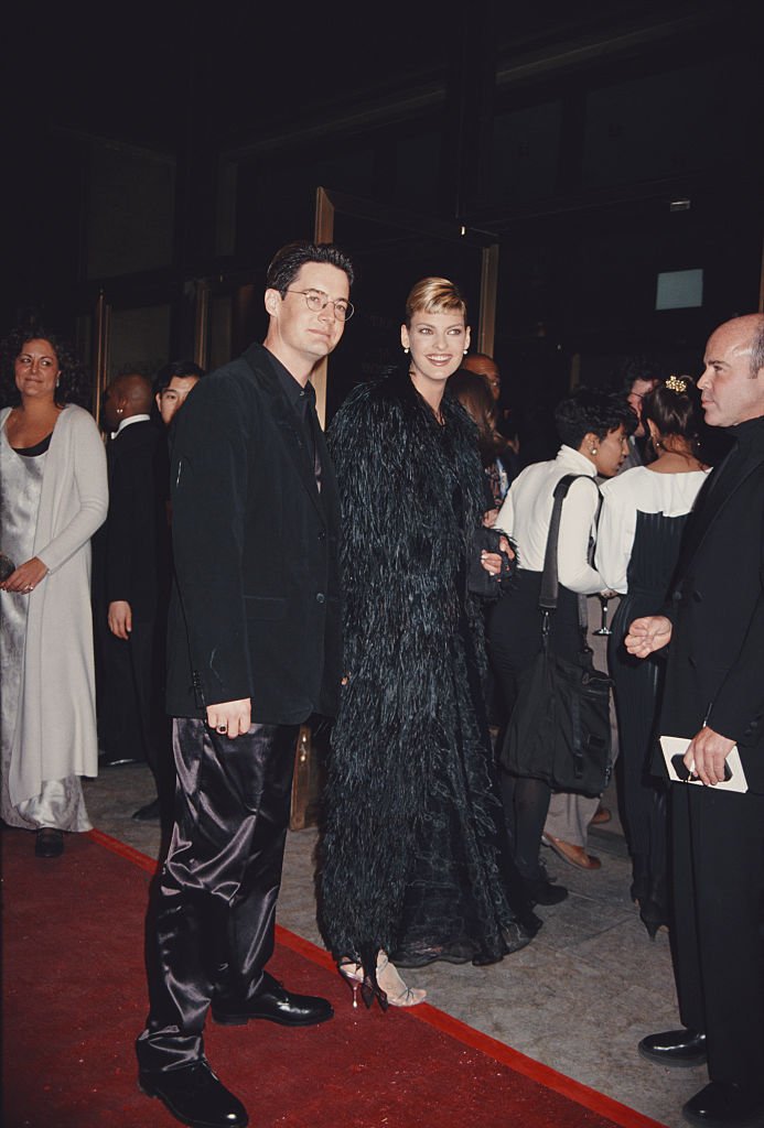 Image Source: Getty Images/Rose Hartman | Model Linda Evangelista and actor Kyle MacLachlan during 13th Annual CFDA Awards at the Lincoln Center in New York City, New York, United States, 7th February 1994