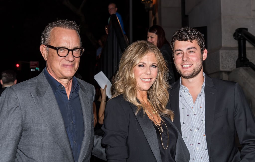 Image Credits: Getty Images / Gilbert Carrasquillo / GC Images | Actors Tom Hanks, wife Rita Wilson and son Truman Theodore Hanks are seen arriving to Tom Ford SS19 fashion show at Park Avenue Armory on September 5, 2018 in New York City.