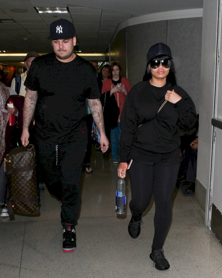 Image Credit: Getty Images/GC Images/Bauer-Griffin/GVK | Rob Kardashian and Blac Chyna are seen at LAX on April 18, 2016