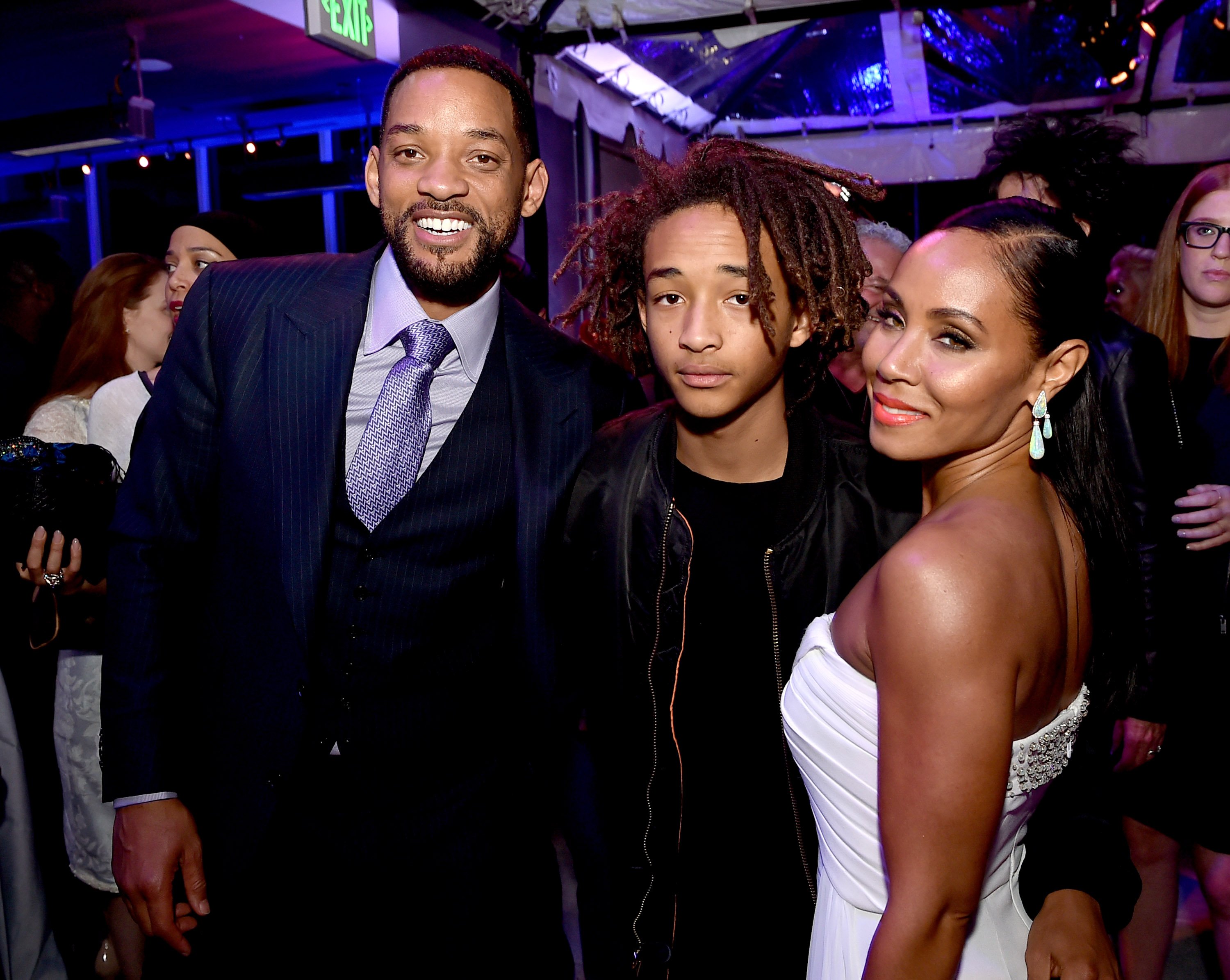 Image Credits: Getty Images / Kevin Winter | Actors Will Smith, son Jaden Smith and his wife Jada Pinkett Smith pose at the after party for the premiere of Warner Bros. Pictures' "Focus" at the W Hotel on February 24, 2015 in Los Angeles, California. Image Credits: Getty Images / Kevin Winter | Actors Will Smith, son Jaden Smith and his wife Jada Pinkett Smith pose at the after party for the premiere of Warner Bros. Pictures' "Focus" at the W Hotel on February 24, 2015 in Los Angeles, California.