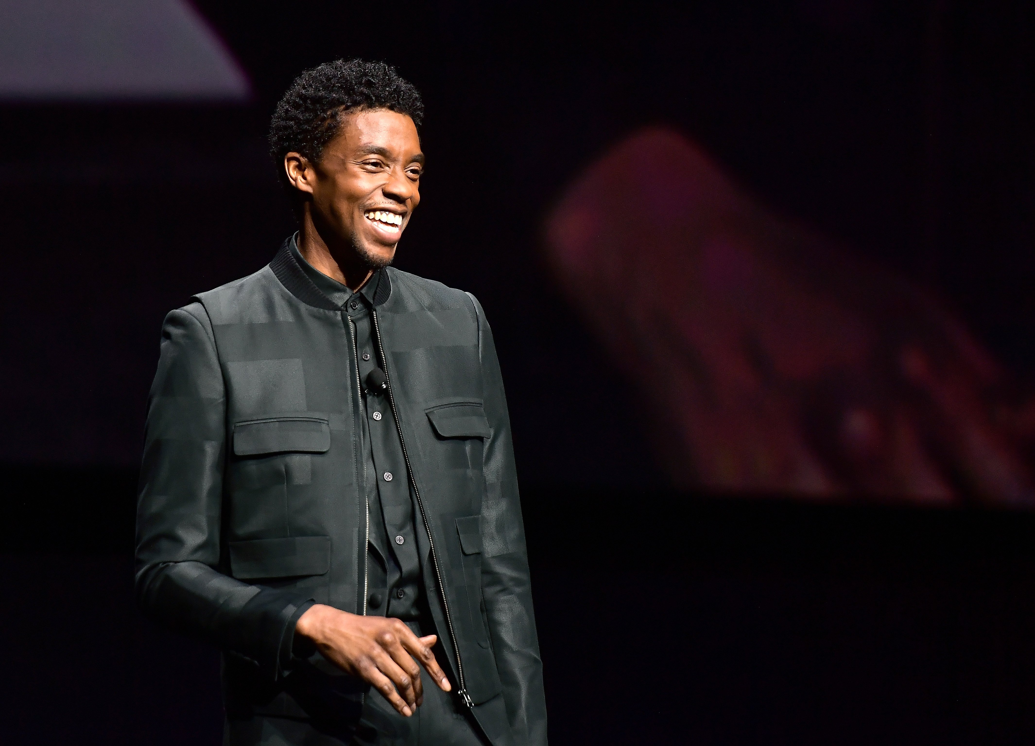 Image Credits: Getty Images / Matt Winkelmeyer | Chadwick Boseman speaks onstage at CinemaCon 2019 The State of the Industry and STXfilms Presentation at The Colosseum at Caesars Palace during CinemaCon, the official convention of the National Association of Theatre Owners, on April 2, 2019 in Las Vegas, Nevada. Image Credits: Getty Images / Matt Winkelmeyer | Chadwick Boseman speaks onstage at CinemaCon 2019 The State of the Industry and STXfilms Presentation at The Colosseum at Caesars Palace during CinemaCon, the official convention of the National Association of Theatre Owners, on April 2, 2019 in Las Vegas, Nevada.