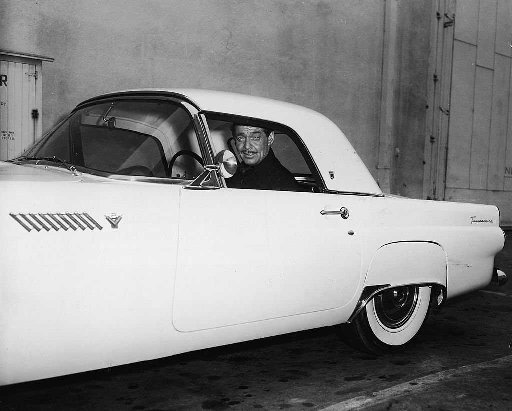 Image Credit: Getty Images / American actor Clark Gable sits in his 1955 Ford Thunderbird sports car and smiles, late 1950s. Image Credit: Getty Images / American actor Clark Gable sits in his 1955 Ford Thunderbird sports car and smiles, late 1950s.