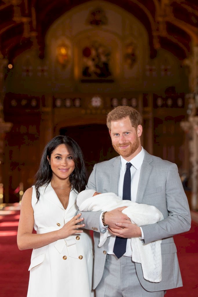 Image Credit: Getty Iamges/Dominic Lipinski - WPA Pool | Prince Harry, Duke of Sussex and Meghan, Duchess of Sussex, pose with their newborn son Archie Harrison Mountbatten-Windsor
