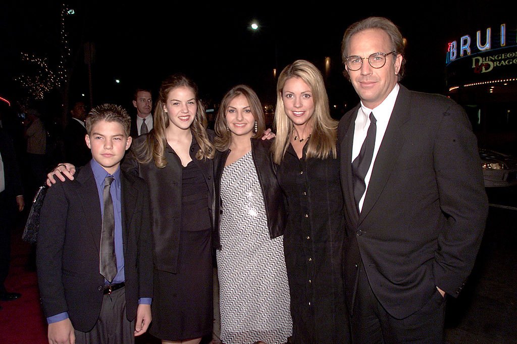 Image Credit: Getty Images / Kevin Costner and Christine Baumgartner with his children (L to R) Joe, Lilly and Annie at the premiere of 'Thirteen Days' at the Village Theater in Los Angeles. Image Credit: Getty Images / Kevin Costner and Christine Baumgartner with his children (L to R) Joe, Lilly and Annie at the premiere of 'Thirteen Days' at the Village Theater in Los Angeles.