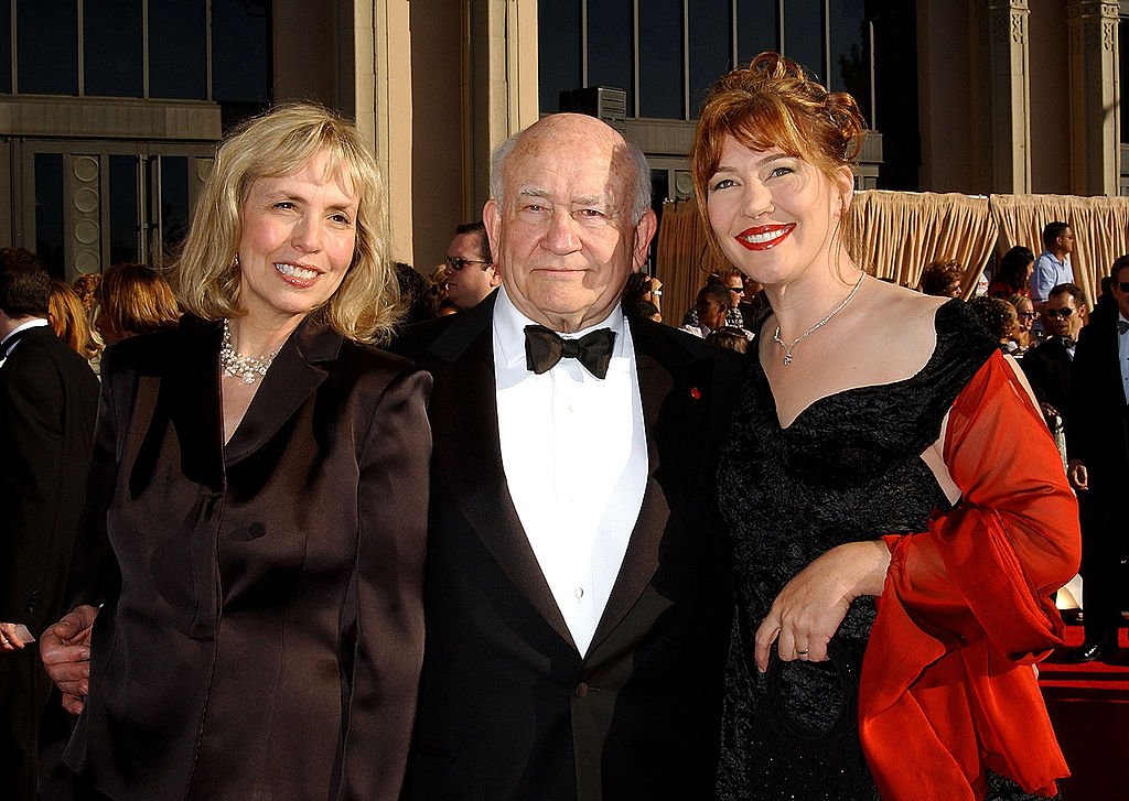 Image Credits: Getty Images | Kate Asner with Ed Asner and his wife Cindy