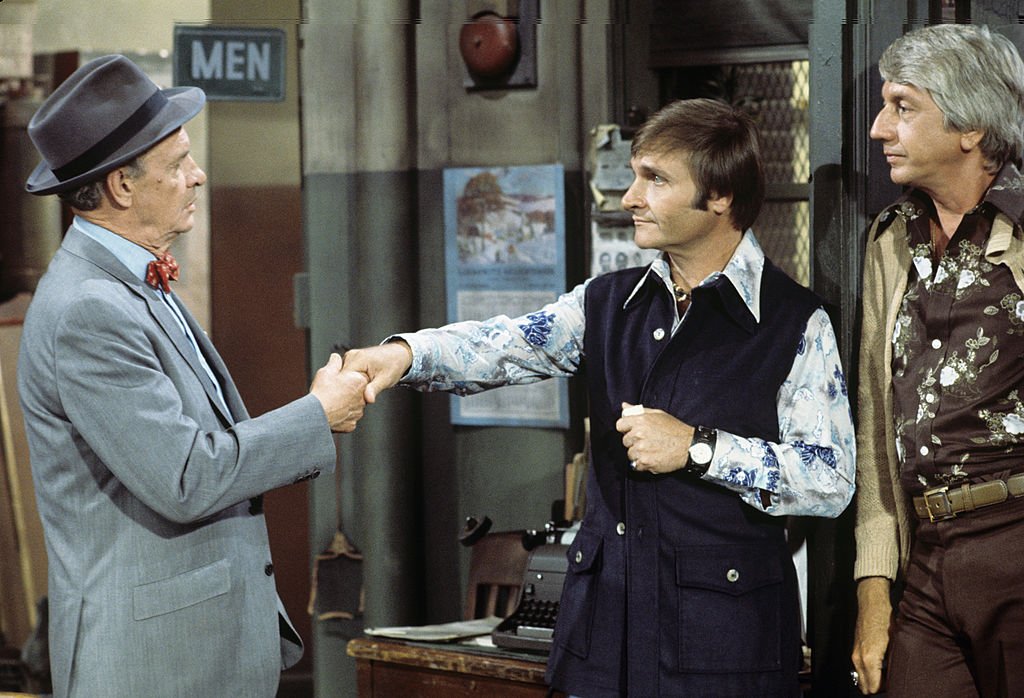 Image Credit: Getty Images / James Gregory, Jack DeLeon, Ray Stewart on set for Barney Miller. Image Credit: Getty Images / James Gregory, Jack DeLeon, Ray Stewart on set for Barney Miller.