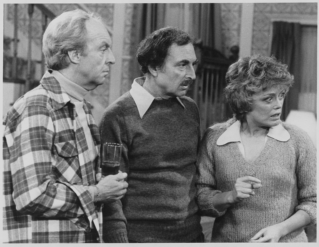Image Credits: Getty Images / CBS Photo Archive | Canadian actor Conrad Bain (as Arthur Harmon) (left) and American actors Bill Macy (as Walter Findlay) and Rue McClanahan (as Vivian Harmon) in a scene from the television series 'Maude,' Los Angeles, California, December 16, 1977. Image Credits: Getty Images / CBS Photo Archive | Canadian actor Conrad Bain (as Arthur Harmon) (left) and American actors Bill Macy (as Walter Findlay) and Rue McClanahan (as Vivian Harmon) in a scene from the television series 'Maude,' Los Angeles, California, December 16, 1977.