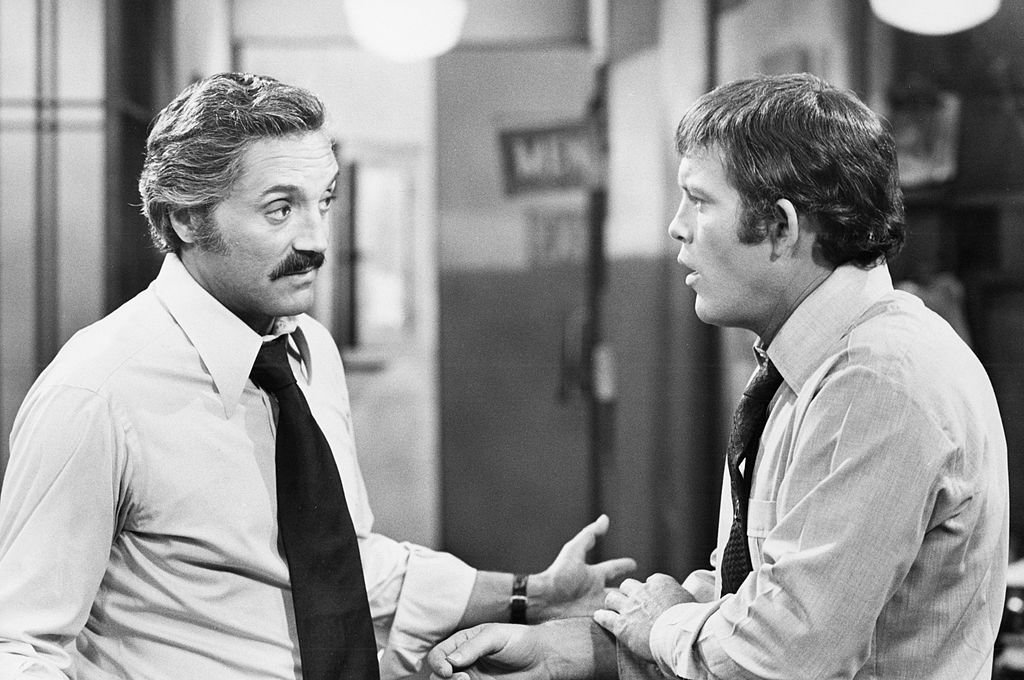 Image Credit: Getty Images / Max Gail and Hal Linden on set for Barney Miller. Image Credit: Getty Images / Max Gail and Hal Linden on set for Barney Miller.