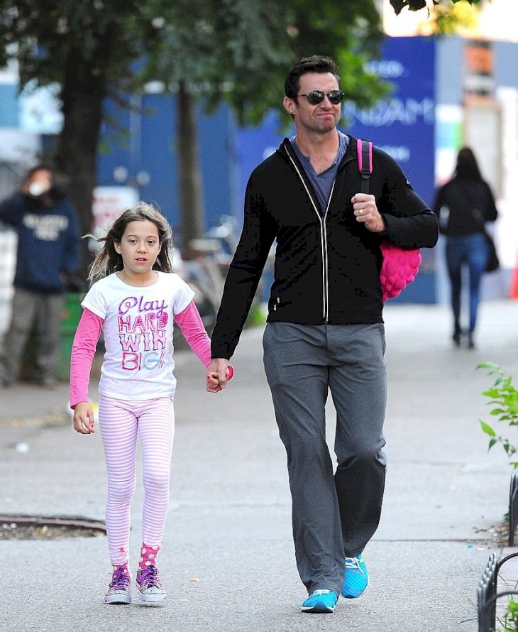 Image Credit: Getty Images / Hugh Jackman in New York with his daughter, Ava.