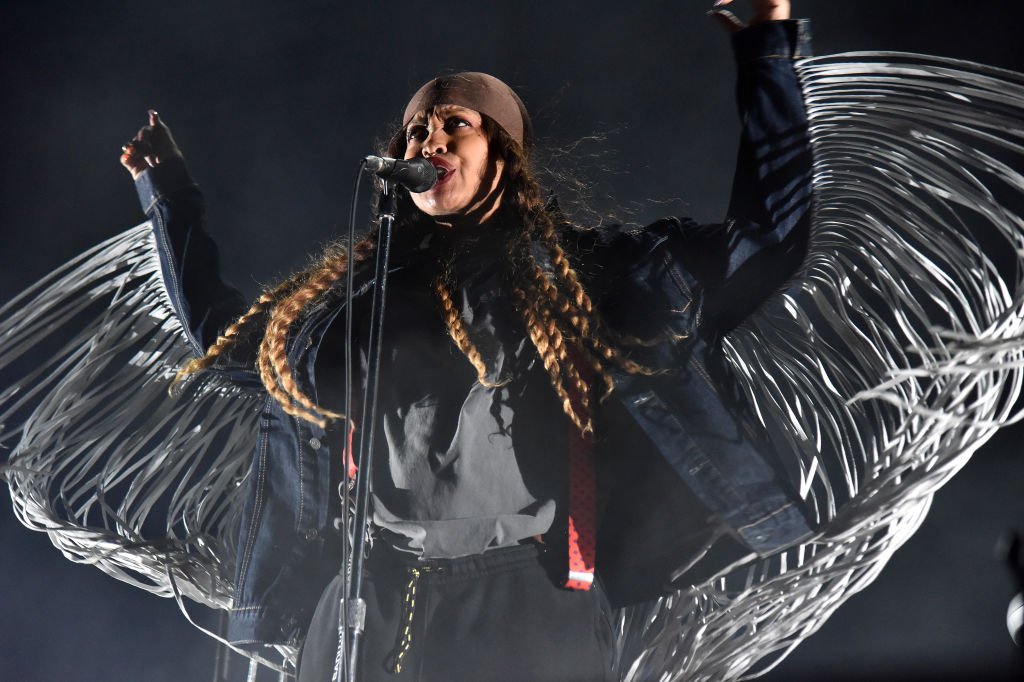 Image Credit: Getty Images / Erykah Badu performs during the Black on Both Sides 20th Anniversary concert at The Greek Theatre on October 25, 2019. Image Credit: Getty Images / Erykah Badu performs during the Black on Both Sides 20th Anniversary concert at The Greek Theatre on October 25, 2019.