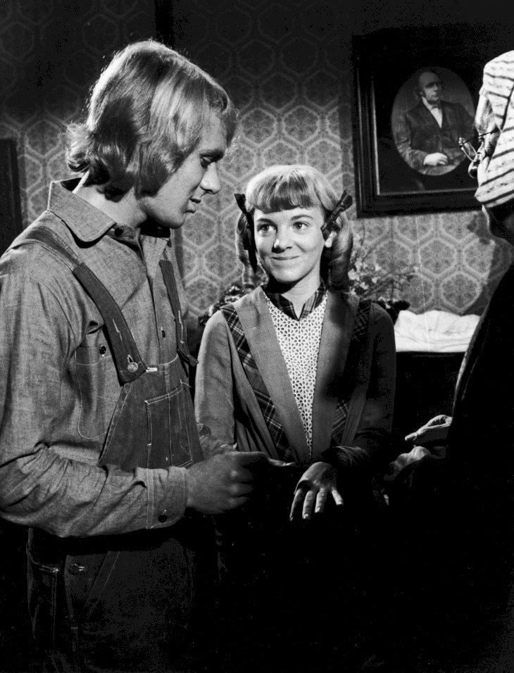 Image Credit: Getty Images/NBC Television | Alison Arngrim and actor Bob Marsic (left) are married by an unidentified actor in the elopement scene from the show.