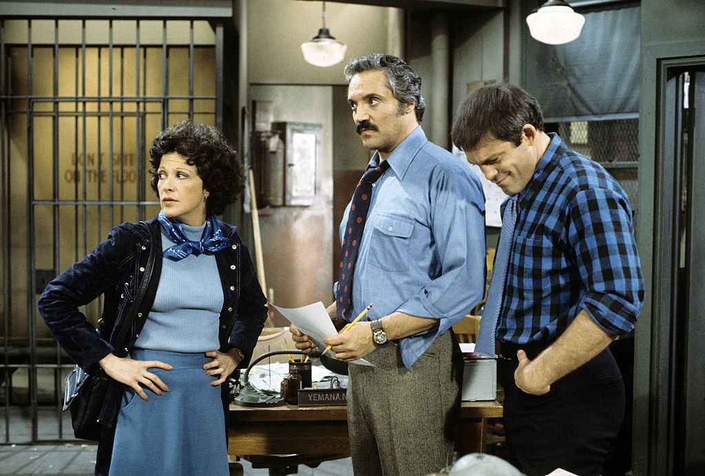 Image Credit: Getty Images / Linda Lavin (as Det. Wentworth), Barney Miller (as Capt. Barney Miller) and Max Gail (as Det. Wojciehowicz) on set for Barney Miller. Image Credit: Getty Images / Linda Lavin (as Det. Wentworth), Barney Miller (as Capt. Barney Miller) and Max Gail (as Det. Wojciehowicz) on set for Barney Miller.