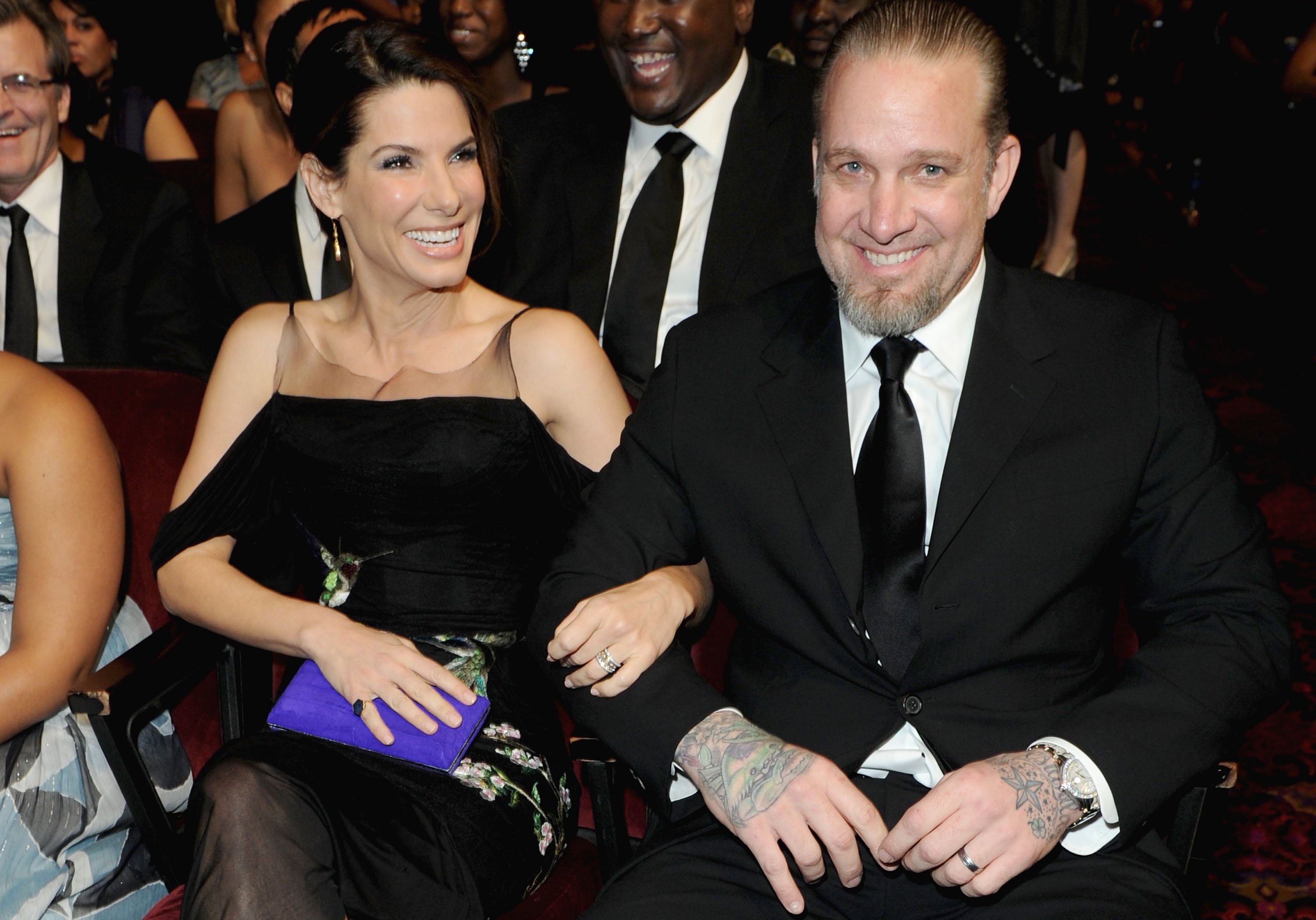 Image Credits: Getty Images / Jason Merritt | Actress Sandra Bullock and husband Jesse James in the audience during the 41st NAACP Image awards held at The Shrine Auditorium on February 26, 2010 in Los Angeles, California.