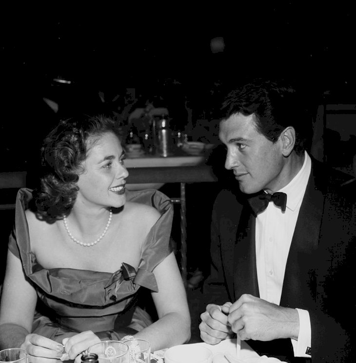 Image Credit: Getty Images/Michael Ochs Archives/Earl Leaf | Rock Hudson and his wife Phyllis Gates attend the Screen Directors Dinner in Los Angeles, California.