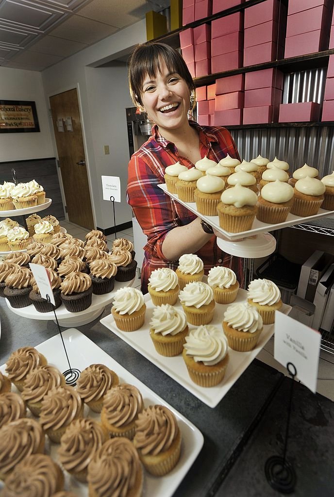 Image Source: Getty Images/Portland Press Herald via Getty Images/John Ewing | Still of Alysia Zoidis, owner of East End Cupcakes, first runner up of Cupcake Wars 2012