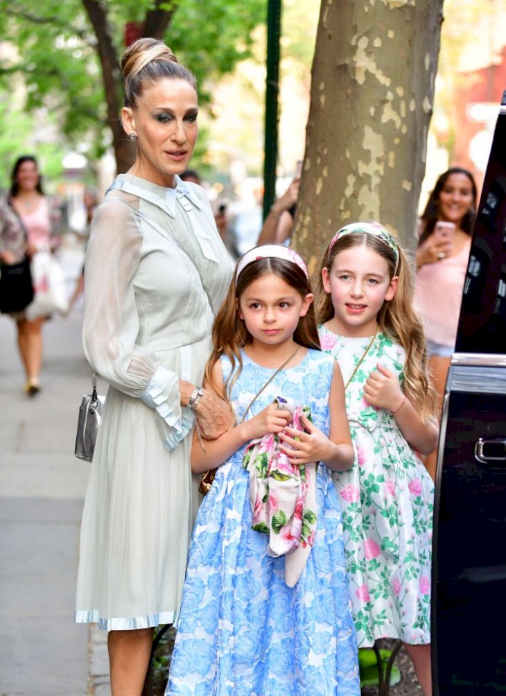 Image Credits: Getty Images / James Devaney / GC Images | Sarah Jessica Parker, Tabitha Broderick and Marion Loretta Broderick seen on the streets of Manhattan on May 3, 2018 in New York City. Image Credits: Getty Images / James Devaney / GC Images | Sarah Jessica Parker, Tabitha Broderick and Marion Loretta Broderick seen on the streets of Manhattan on May 3, 2018 in New York City.