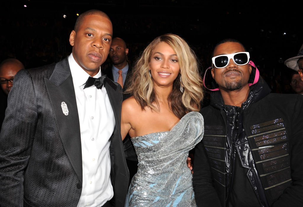 Image Credit: Getty Images / Jay-Z, singer Beyonce and rapper Kanye West at the 50th Annual GRAMMY Awards at the Staples Center on February 10, 2008. Image Credit: Getty Images / Jay-Z, singer Beyonce and rapper Kanye West at the 50th Annual GRAMMY Awards at the Staples Center on February 10, 2008.