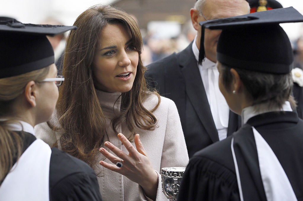 Image Credit: Getty Images / Catherine, Duchess of Cambridge speaks to University staff and students during a visit to Senate House on an official visit to Cambridge on November 28, 2012.