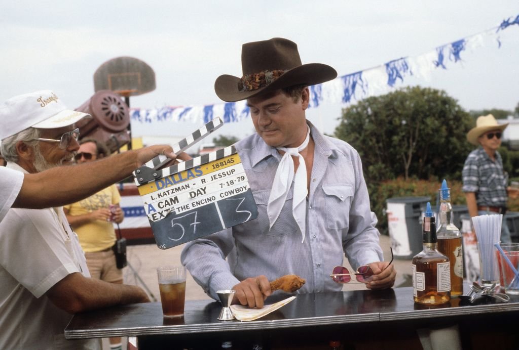Image Credit: Getty Images / Actor Larry Hagman on set of Dallas in July 18, 1979 in Los Angeles, California.