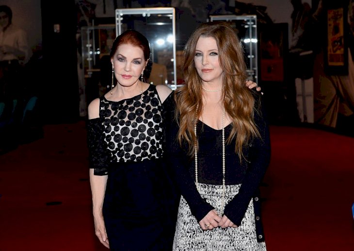 Image Credit: Getty Images / Lisa Marie Presley and her mother arrive at an event.