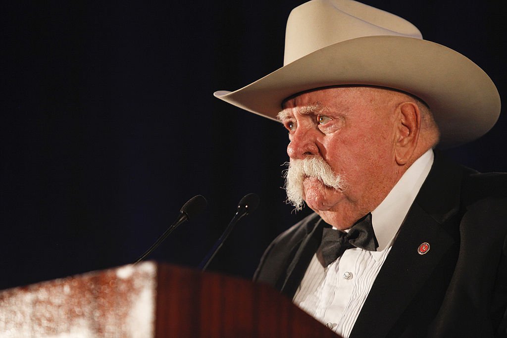 Image Source: Getty Images/Imeh Akpanudosen| Actor Wilford Brimley speaks on stage at the 50th Anniversary Stuntmens Gala Honoring Harrison Ford on September 24, 2011 in Universal City, California Image Source: Getty Images/Imeh Akpanudosen| Actor Wilford Brimley speaks on stage at the 50th Anniversary Stuntmens Gala Honoring Harrison Ford on September 24, 2011 in Universal City, California