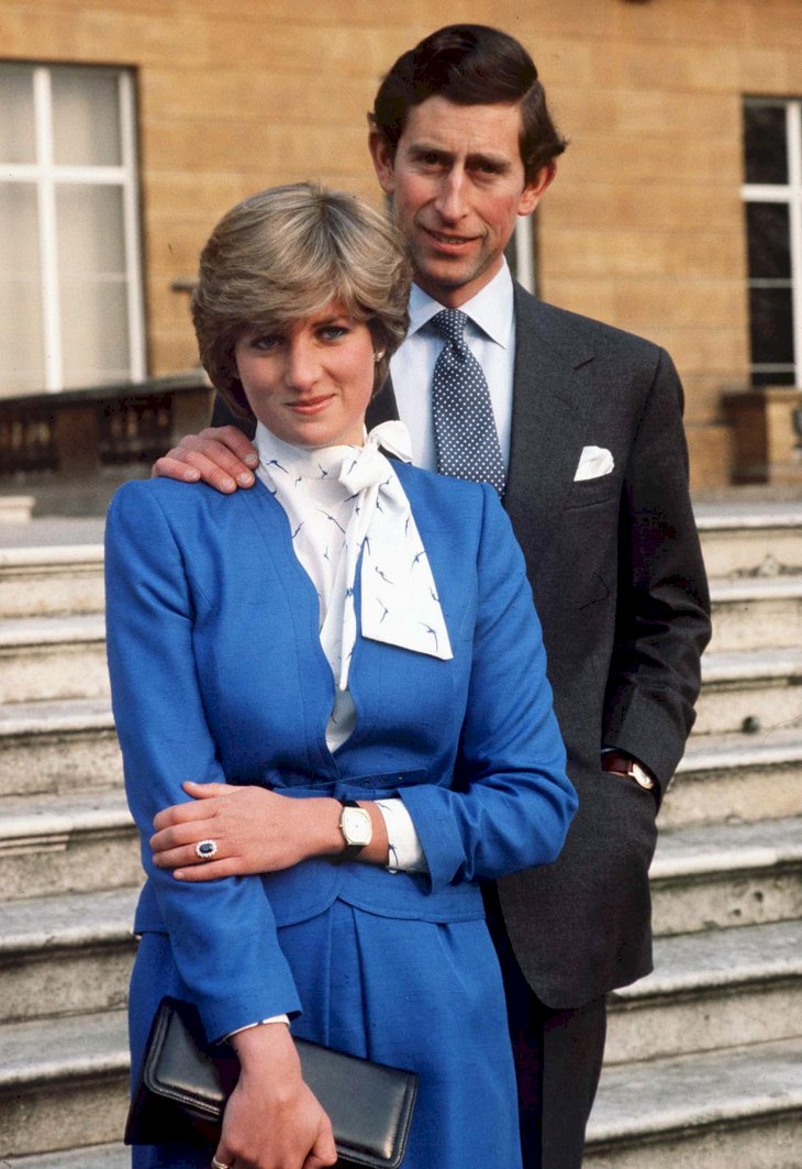 Image Credit: Getty Images / Prince Charles and Lady Diana Spencer on the day of their engagement.