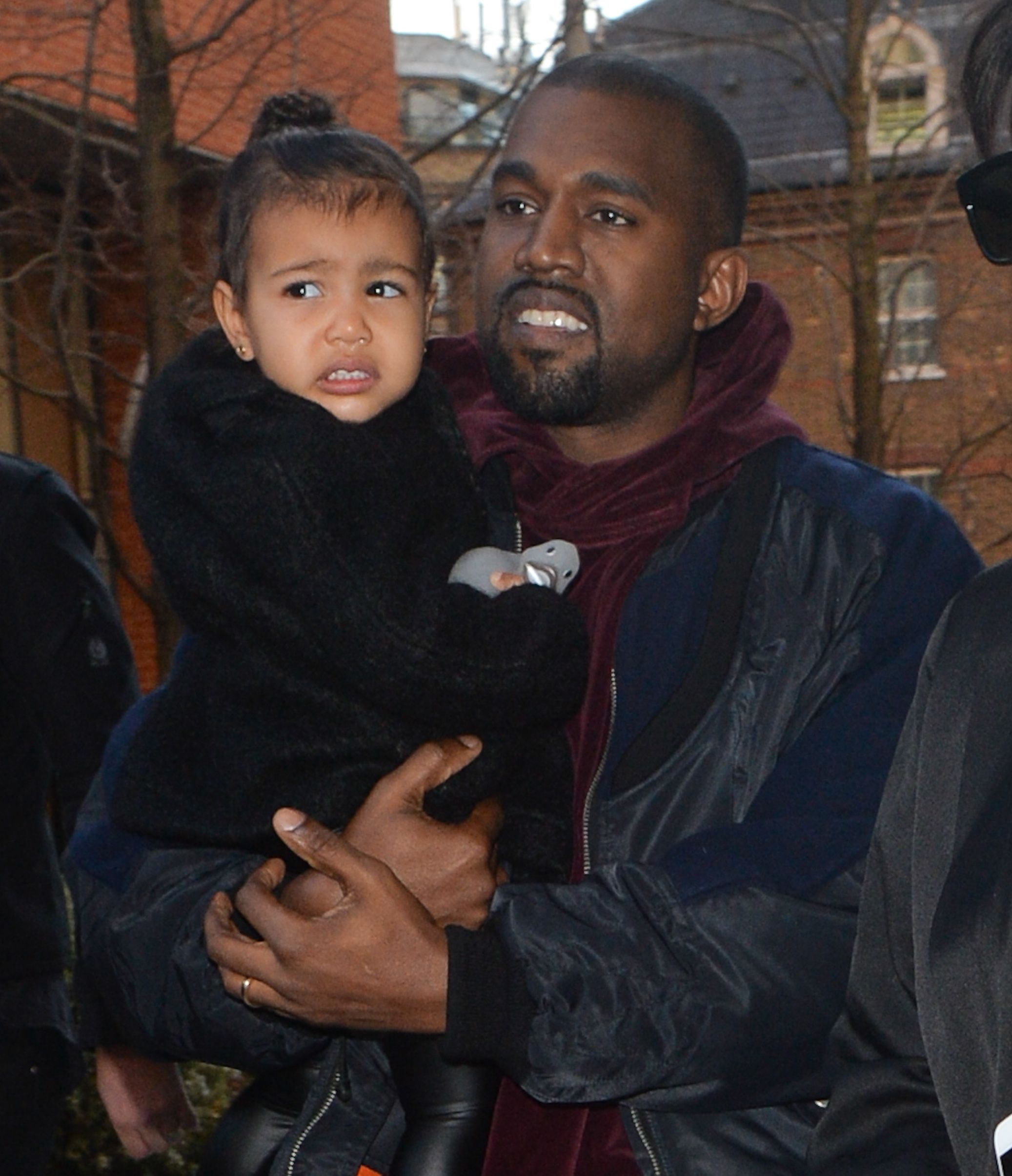 Kanye West with baby North at a play centre in Battersea / Getty Images Kanye West with baby North at a play centre in Battersea / Getty Images