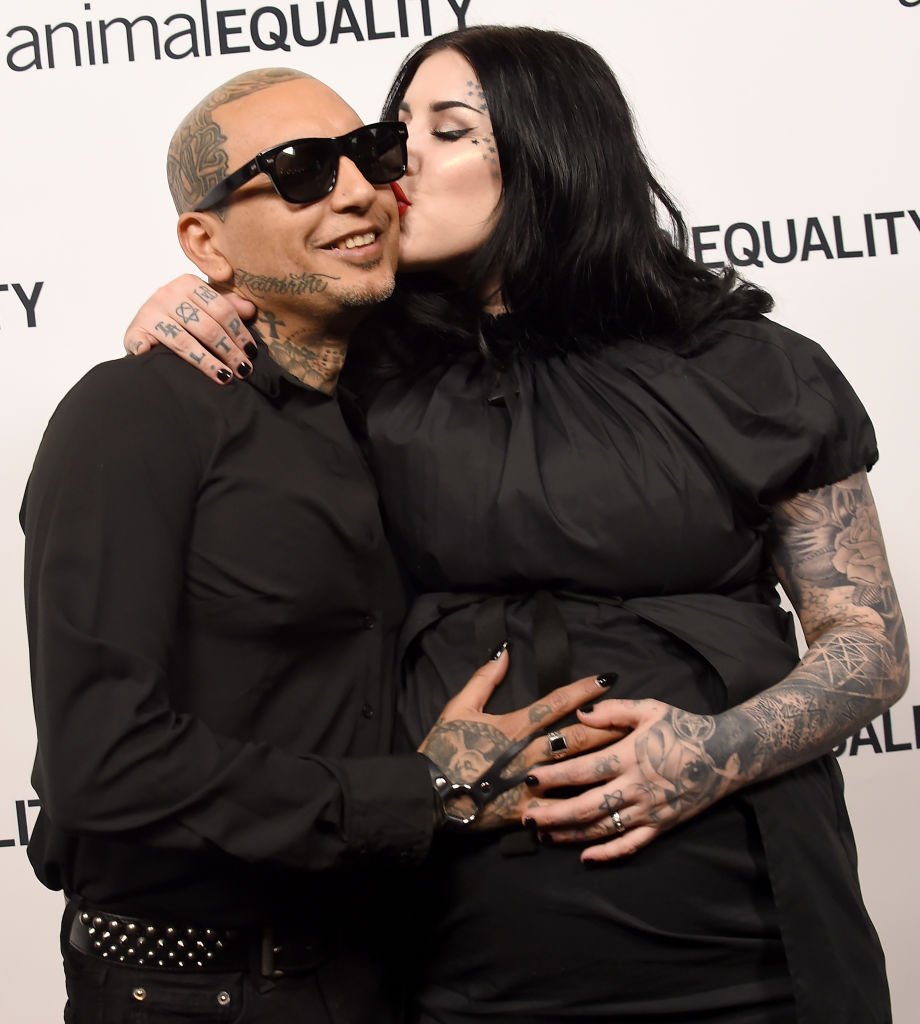 Image Credits: Getty Images / Gregg DeGuire | Tattoo artist Kat Von D and husband Rafael Reyes arrive at the Animal Equality's Inspiring Global Action Los Angeles Gala at The Beverly Hilton Hotel on October 27, 2018 in Beverly Hills, California. Image Credits: Getty Images / Gregg DeGuire | Tattoo artist Kat Von D and husband Rafael Reyes arrive at the Animal Equality's Inspiring Global Action Los Angeles Gala at The Beverly Hilton Hotel on October 27, 2018 in Beverly Hills, California.