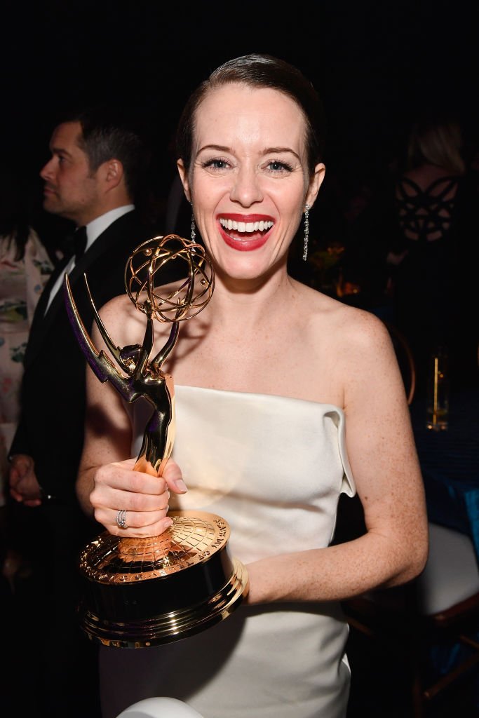 Image Credits: Getty Images / Frazer Harrison / FilmMagic | Claire Foy, winner of the Outstanding Lead Actress in a Drama Series award for 'The Crown,' attends the 70th Emmy Awards Governors Ball at Microsoft Theater on September 17, 2018 in Los Angeles, California.