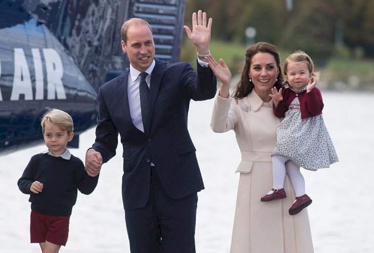 Image Credit: Getty Images / Catherine, Duchess of Cambridge, Prince William, Duke of Cambridge, Prince George of Cambridge and Princess Charlotte of Cambridge wave to wellwishers.