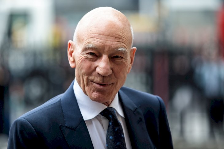 Image Credit: Getty Images/Jack Taylor Sir Patrick Stewart arrives at Westminster Abbey for a memorial service for theatre great Sir Peter Hall OBE