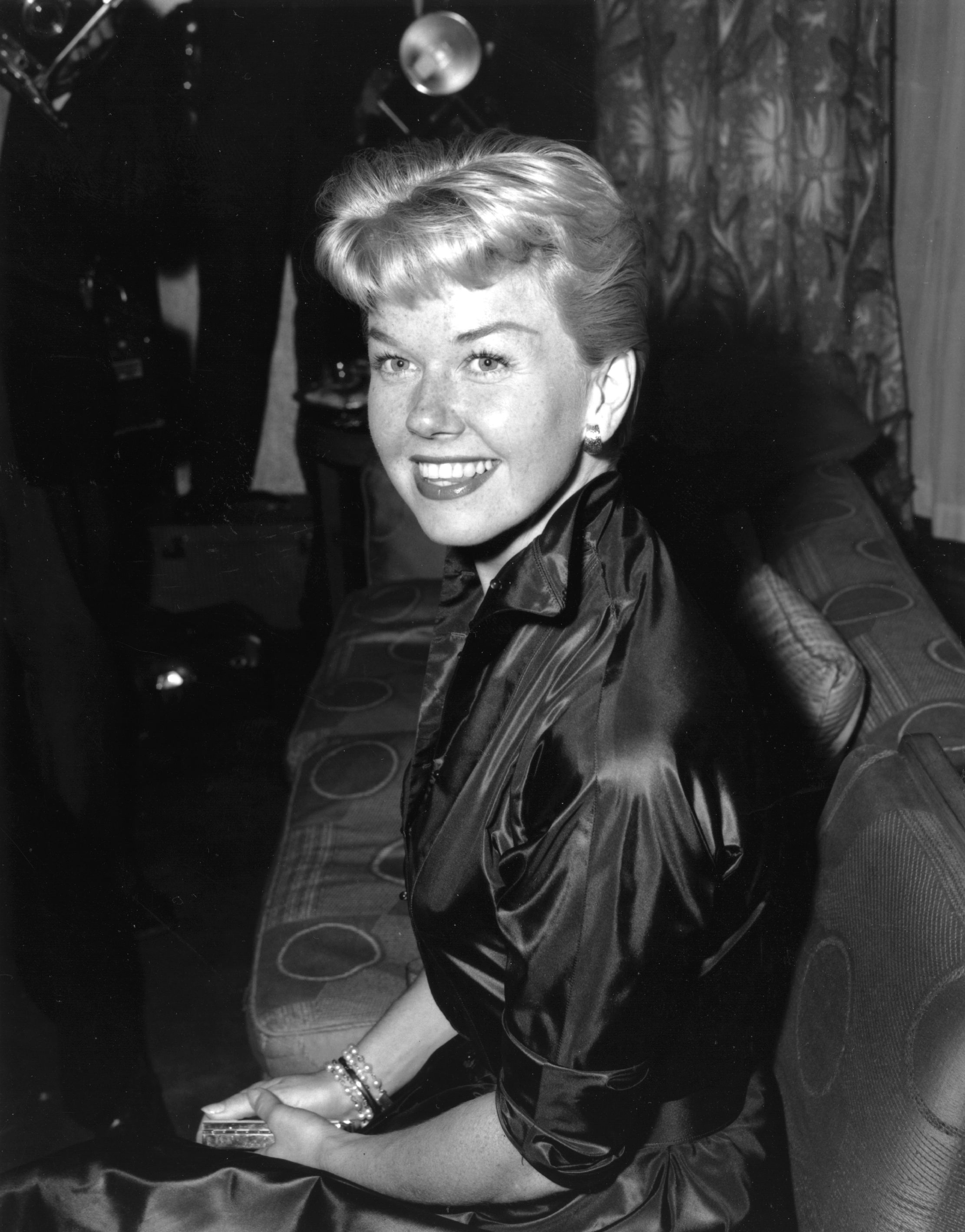 Image Credits: Getty Images / Keystone | American singer-actress Doris Day (originally Doris Von Kappelhoff) attending a reception at Claridges Hotel in London, April 1955.