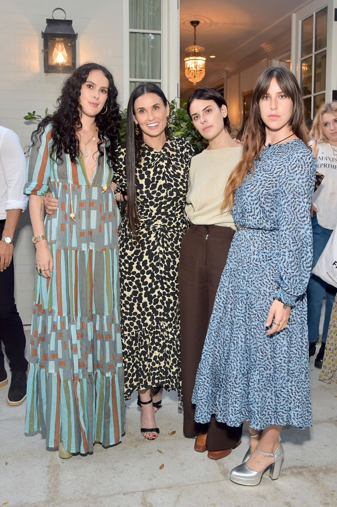 Image Credits: Getty Images / Stefanie Keenan | (L-R) Rumer Willis, Demi Moore, Tallulah Willis and Scout Willis attend Demi Moore's 'Inside Out' Book Party on September 23, 2019 in Los Angeles, California.