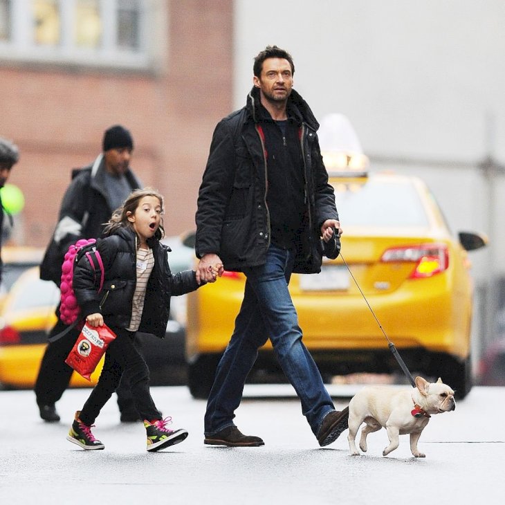 Image Credit: Getty Images / Hugh Jackman in New York with his daughter, Ava.