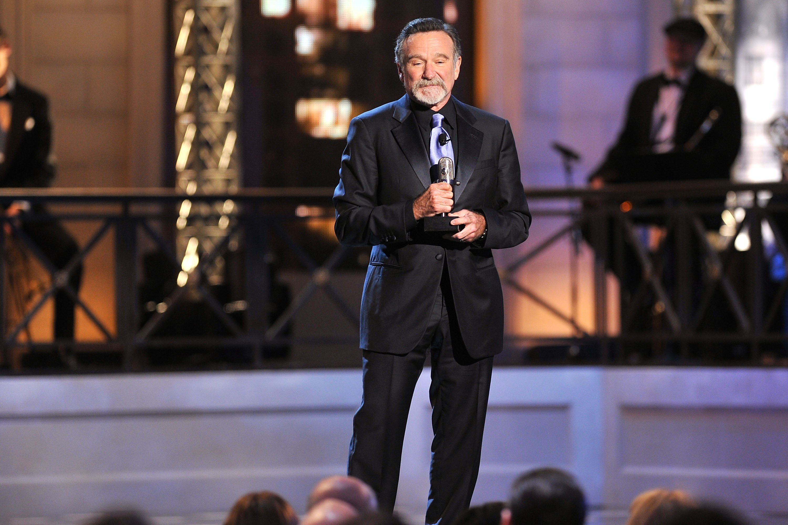 Image Credits: Getty Images / Theo Wargo | Comedian Robin Williams accepts an award onstage at The Comedy Awards 2012 at Hammerstein Ballroom on April 28, 2012 in New York City. Image Credits: Getty Images / Theo Wargo | Comedian Robin Williams accepts an award onstage at The Comedy Awards 2012 at Hammerstein Ballroom on April 28, 2012 in New York City.